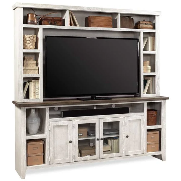 Eastport 84" Console and Hutch - Drifted White