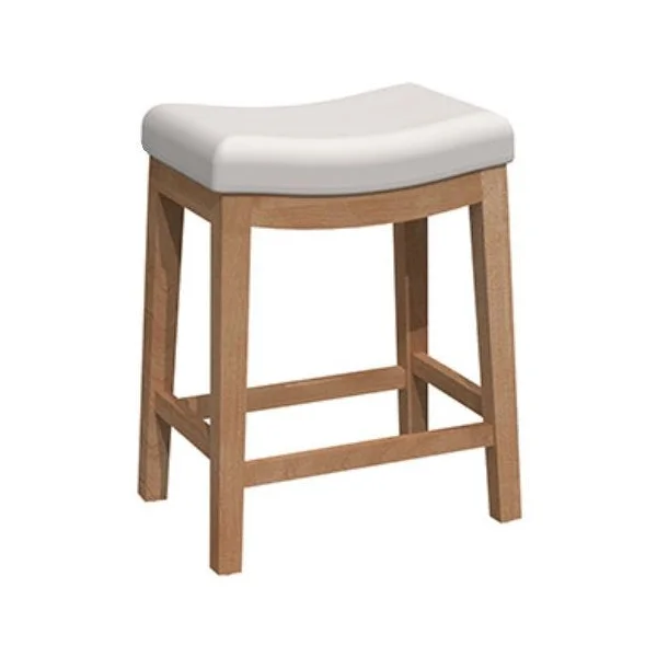Hannah Upholstered Counter Height Saddle Stool