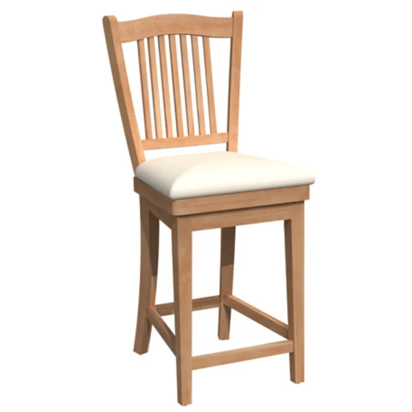 Alexa Upholstered Seat Swivel Counter Stool