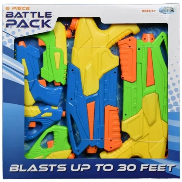 Battle Pack 6-Piece Water Gun Set
