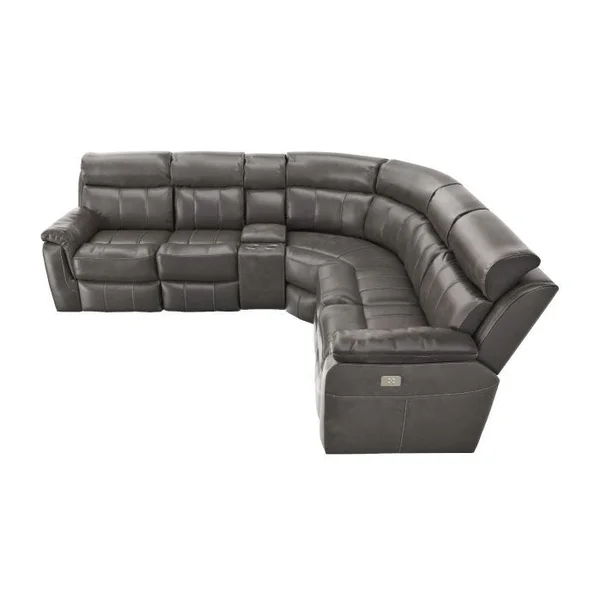 Alden Power Sectional - Slate